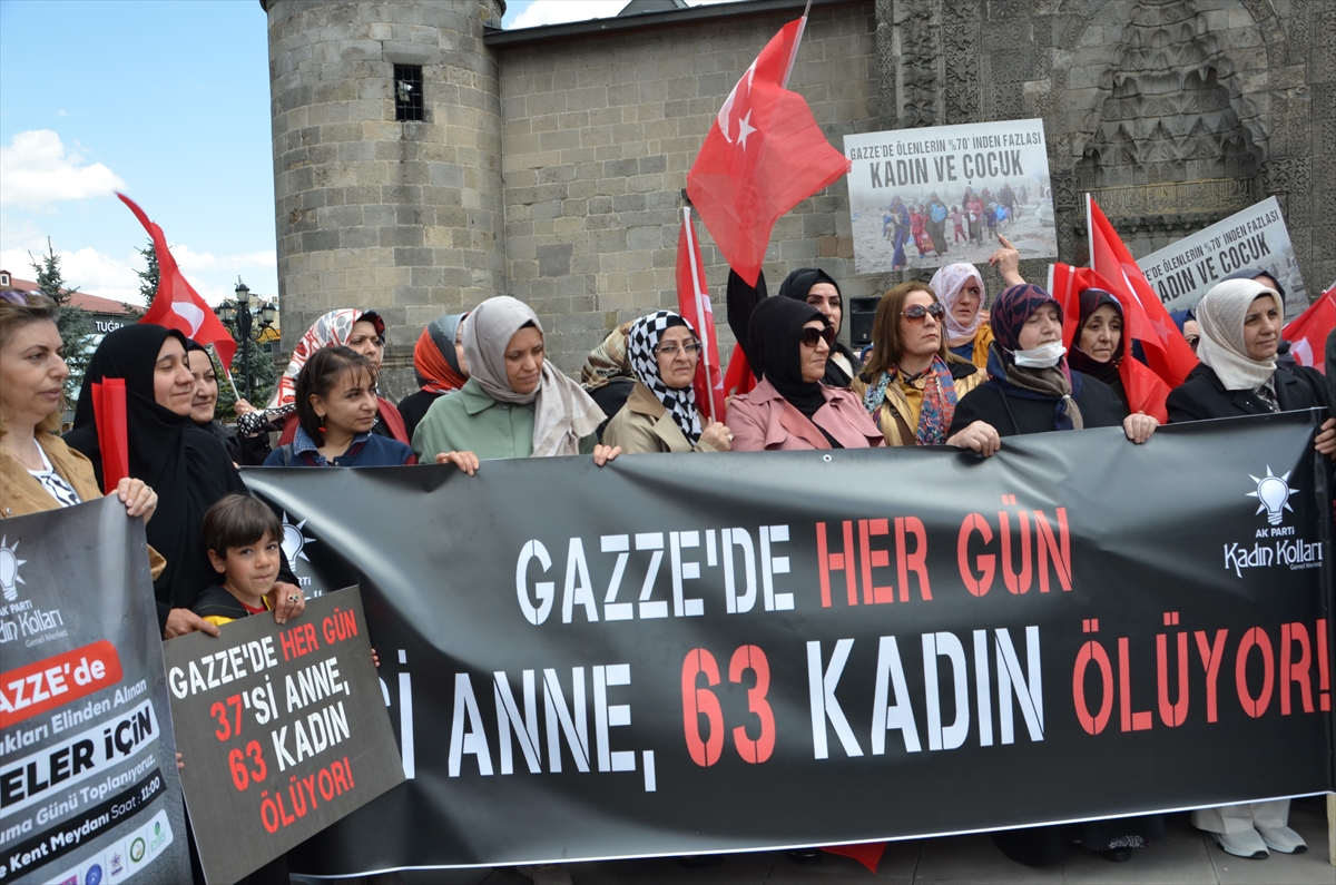 Doğu Anadolu'da AK Partili kadınlardan Filistin'e destek