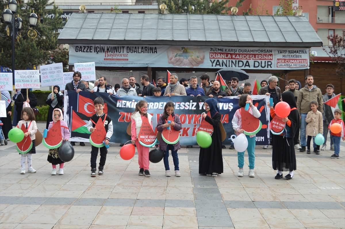 Erzurum'da sağlık çalışanları 28 haftadır Gazze için yürüyor