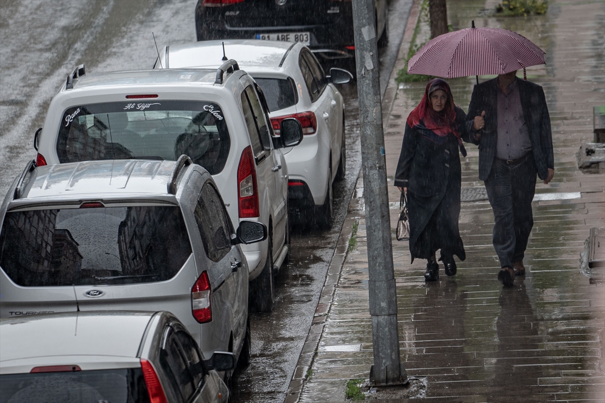 Erzurum'da sağanak etkili oldu