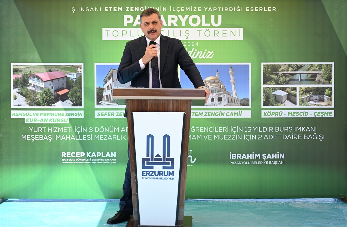 Erzurum Valisi Çiftçi, cami açılışına katıldı