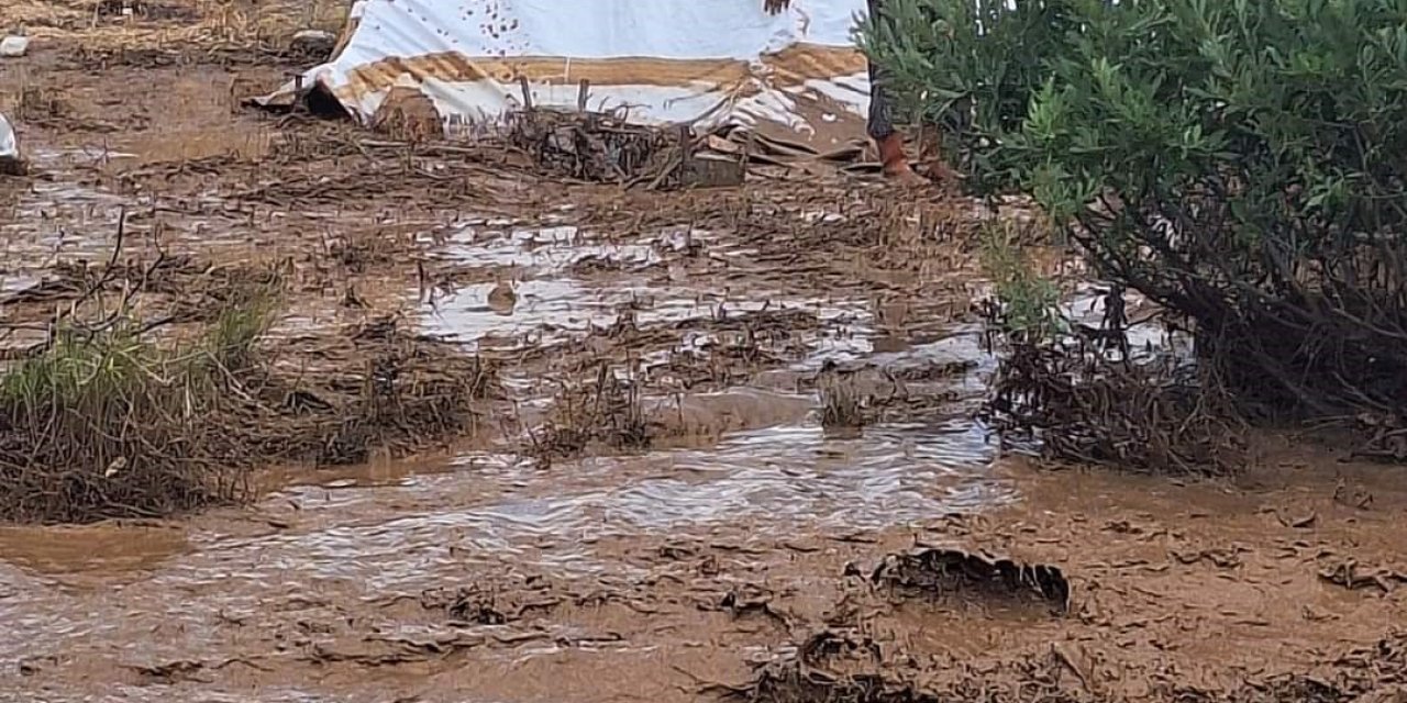 Tunceli’de sağanak nedeni ile yaylacıların çadırlarını su bastı