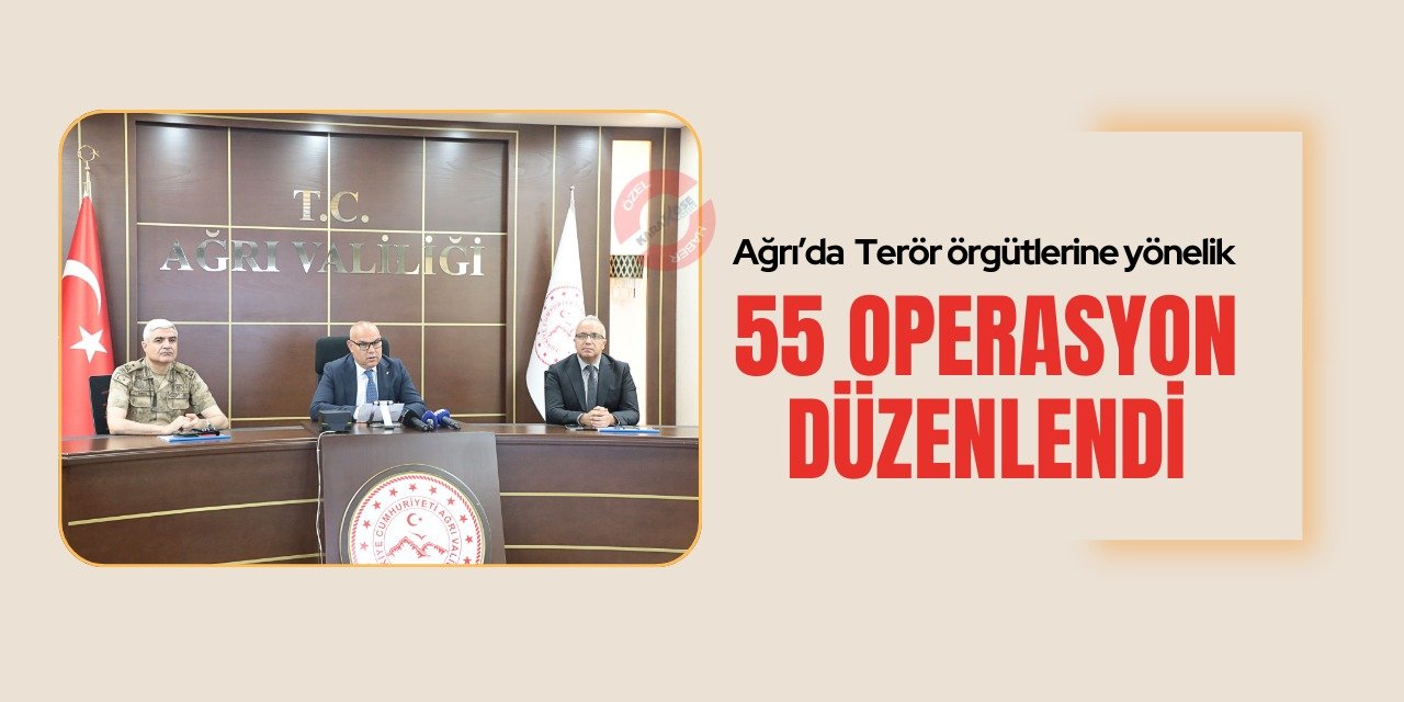 Ağrı'da terör örgütlerine yönelik 55 operasyon düzenlendi