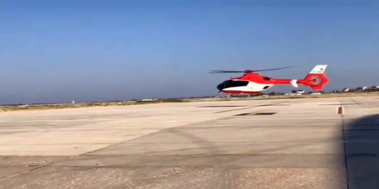 Van'da Doğum hastası için ambulans helikopter havalandı