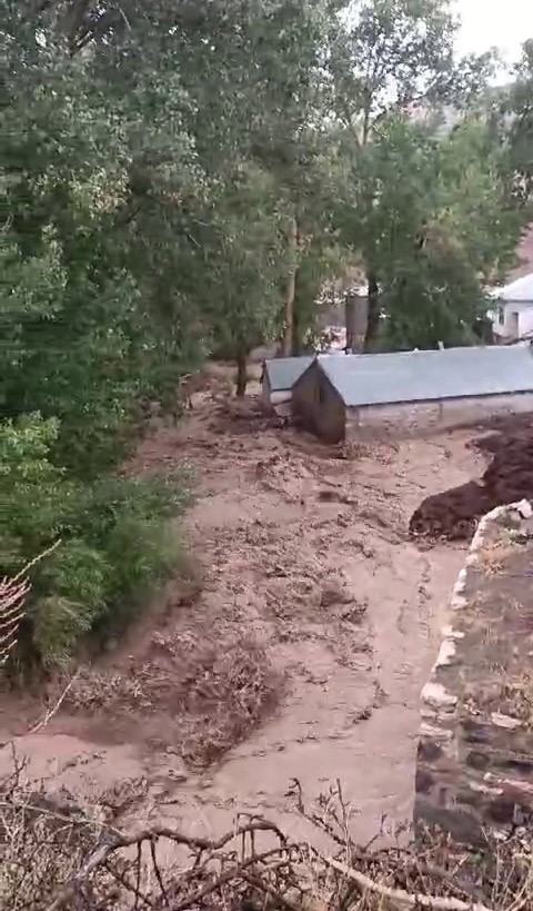 Erzurum'da sağanak sele dönüştü