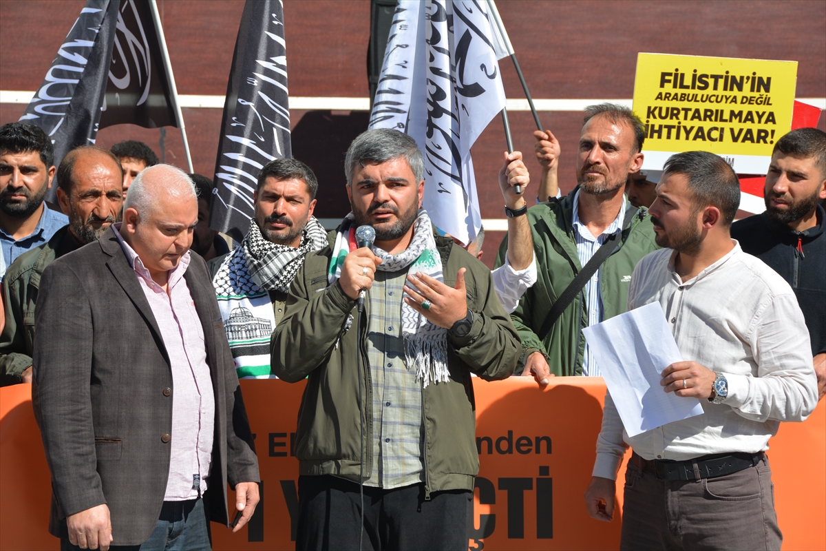 Bitlis'te İsrail'in saldırıları protesto edildi