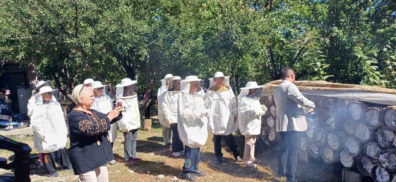 Van’da turistler bal hasadı yaptı