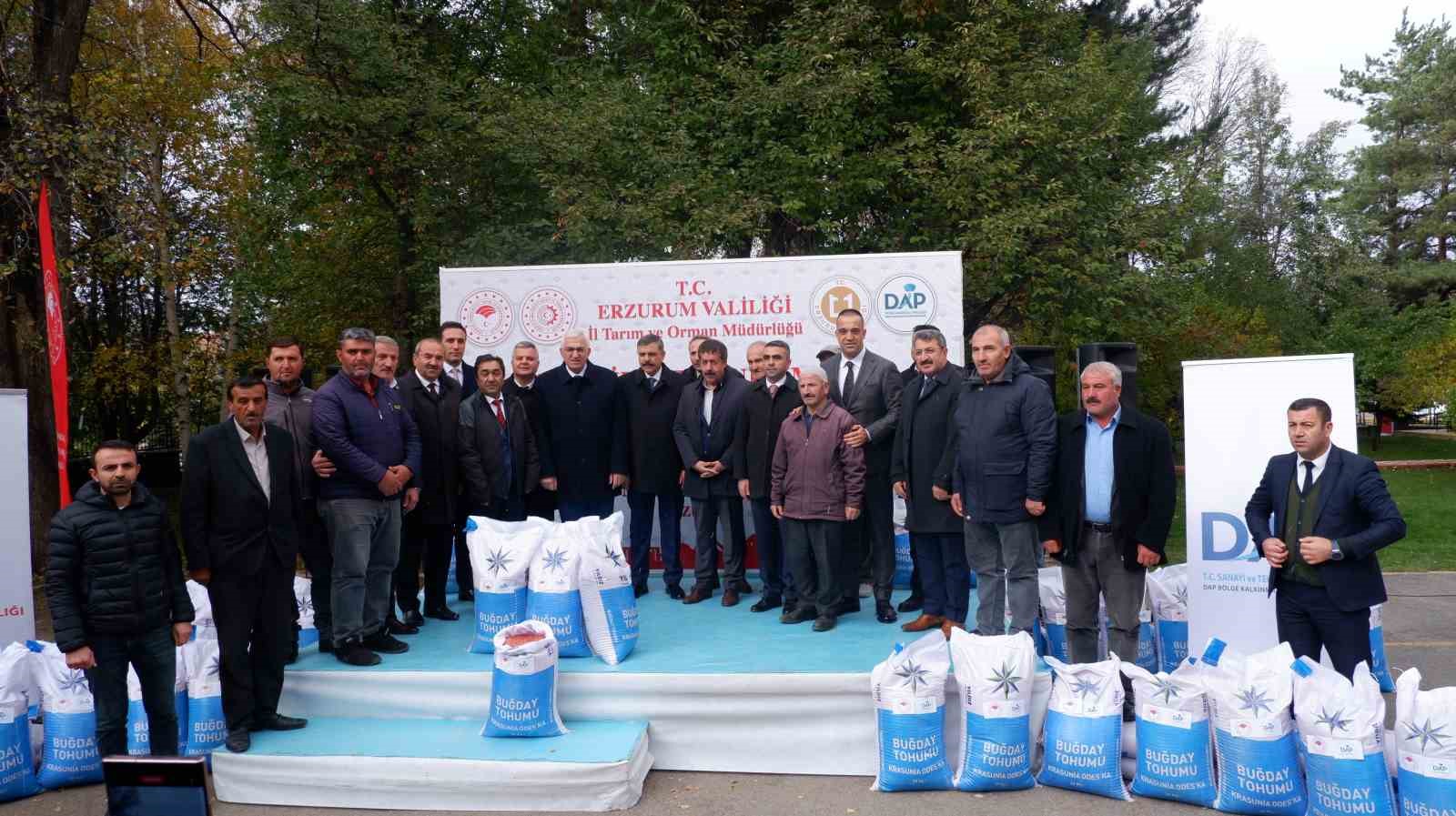 Erzurum’da 935 ton buğday tohumu dağıtıldı