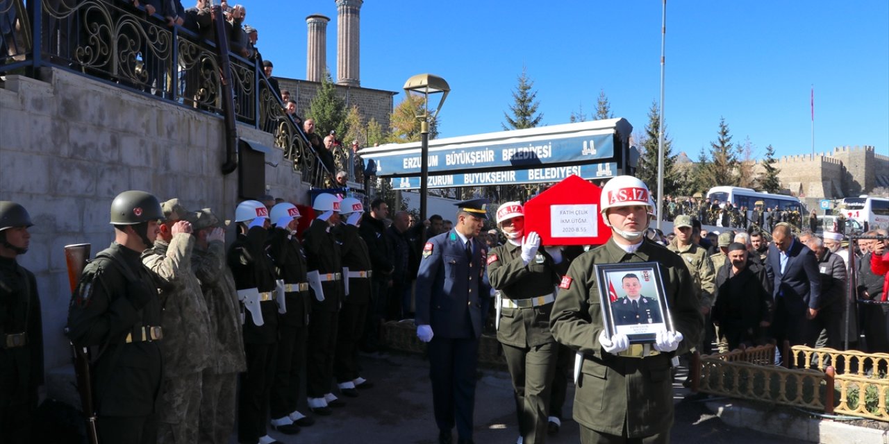 Mardin'de Görev Yapan Üsteğmen Fatih Çelik Memleketi Erzurum'da Defnedildi