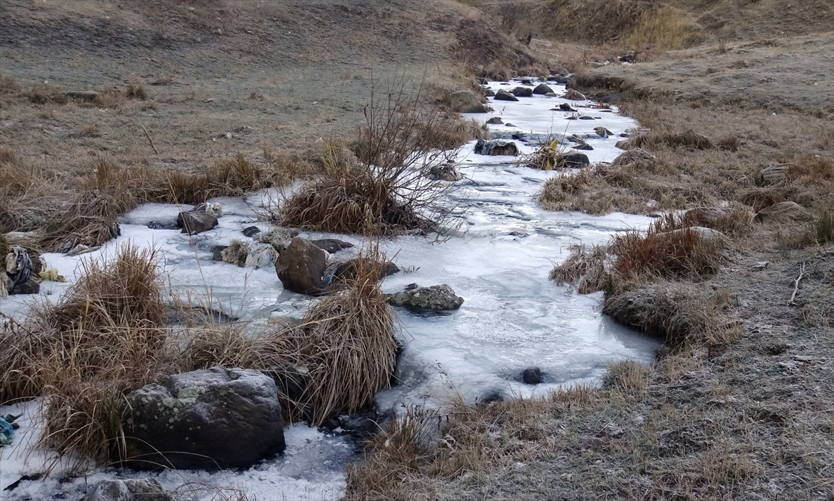 Kars'ta dereler dondu