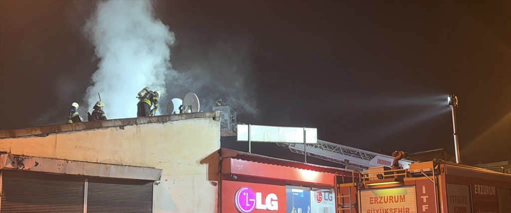 Erzurum'da çay ocağında yangın çıktı