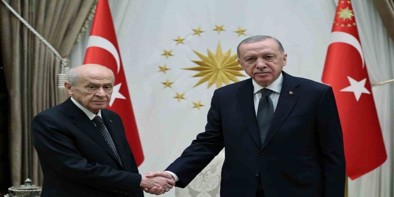 Cumhurbaşkanı Erdoğan, MHP Genel Başkanı Bahçeli ile bir araya geldi