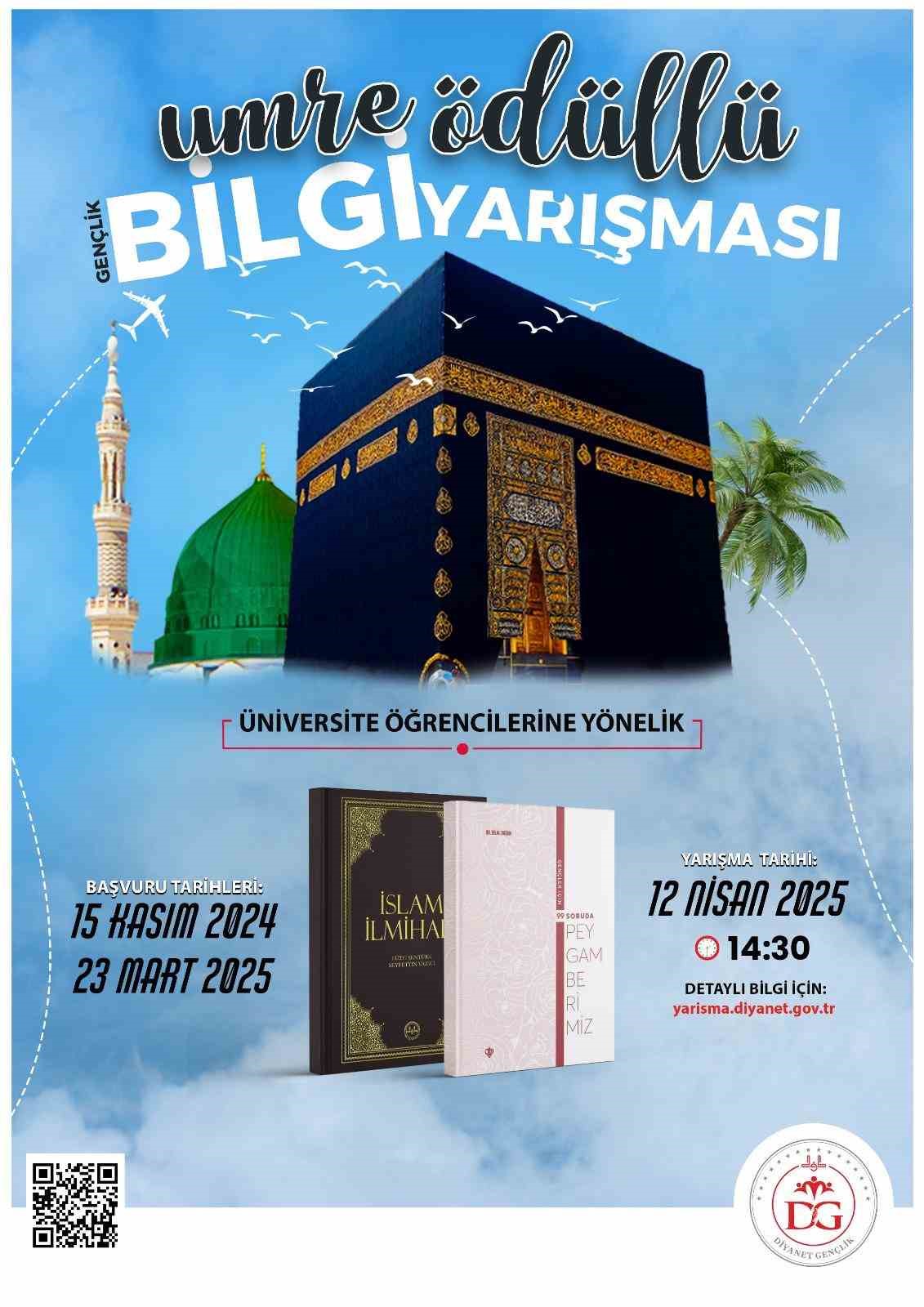 Umre ödüllü ‘Gençlik Bilgi Yarışması’ başvuruları başladı