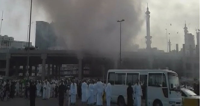 Mekke'de yangın çıktı