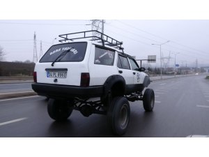 1996 model aracını off-road cipine çevirdi, görenler şaşkına döndü