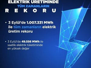 Bakan Dönmez, tüm zamanların elektrik üretim rekorunun kırıldığını açıkladı