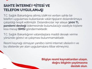 Sağlık Bakanlığı sahte telefon uygulamalarına karşı uyardı