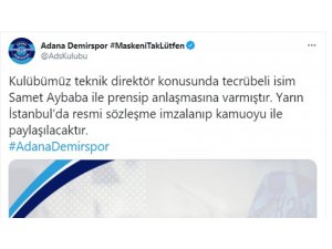 Adana Demirspor Samet Aybaba ile prensip anlaşmasına vardı