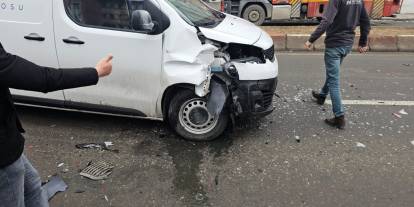 Erzurum Caddesi'nde Maddi Hasarlı Trafik Kazası