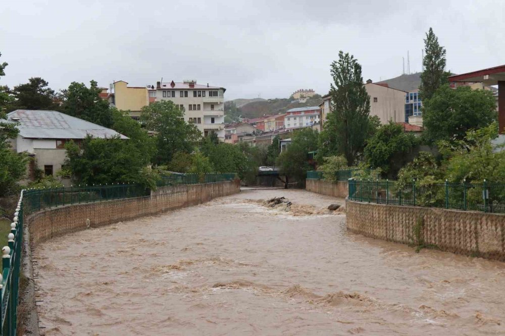 Yağışlar Oltu Çayı'nı coşturdu