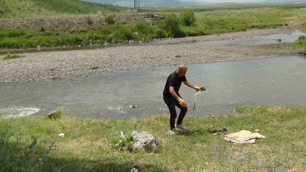 Kars’ta ağa takılan yavru karga kurtarıldı