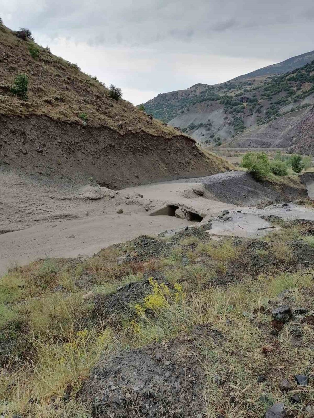 Tunceli’de sağanak sel neden oldu, o anlar kamerada