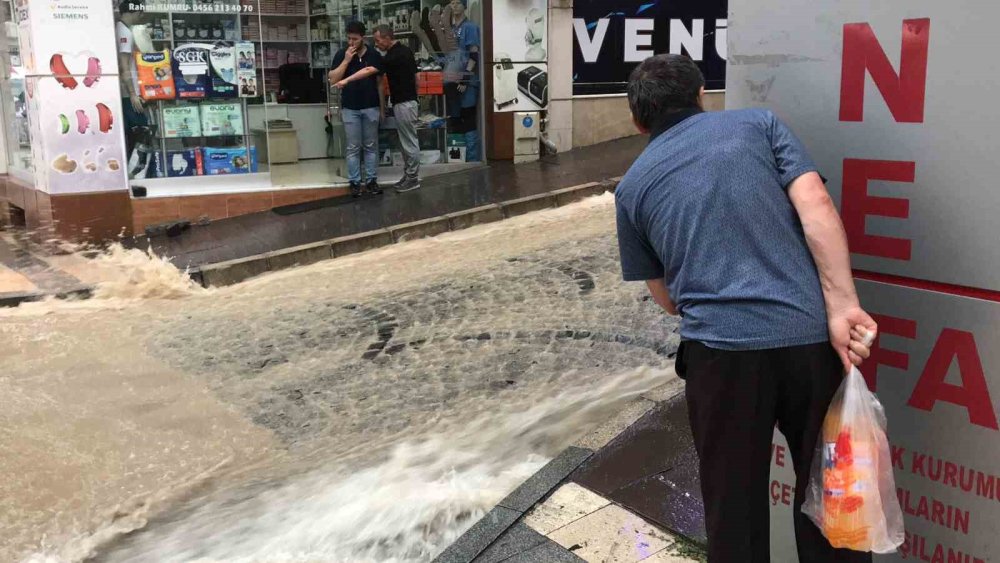 Şiddetli yağış sonrası Gümüşhane-Bayburt yolu kapandı