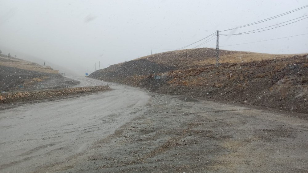 Erzurum’da mevsimin ilk kar yağışı başladı