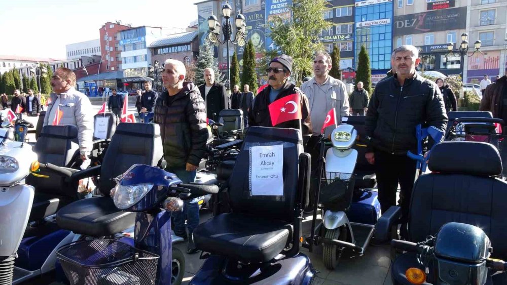 Erzurum’da engellilere akülü ve tekerlekli sandalyeler verildi