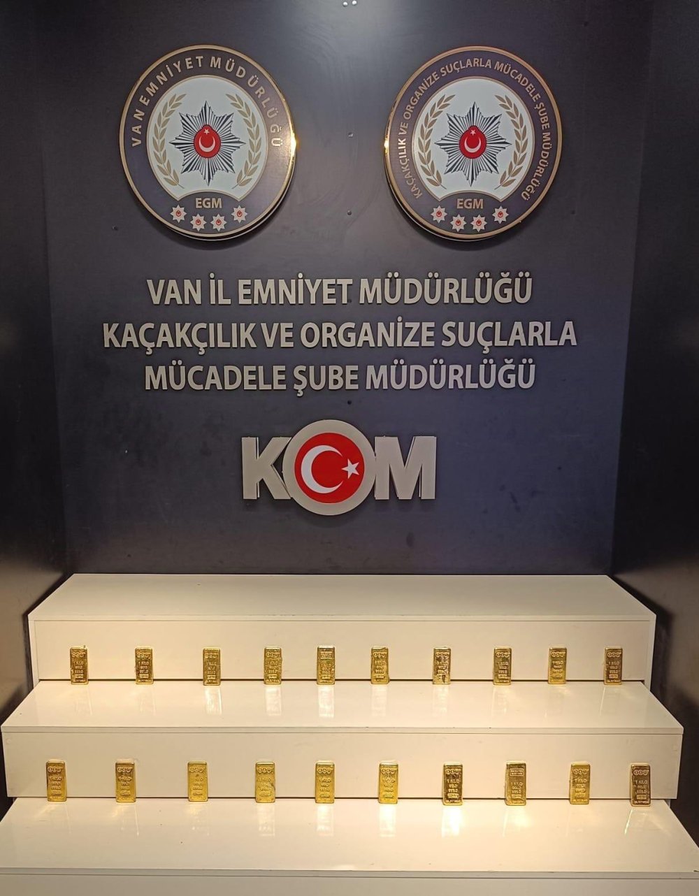 Van’da kaçak 20 kilo külçe altın ele geçirildi