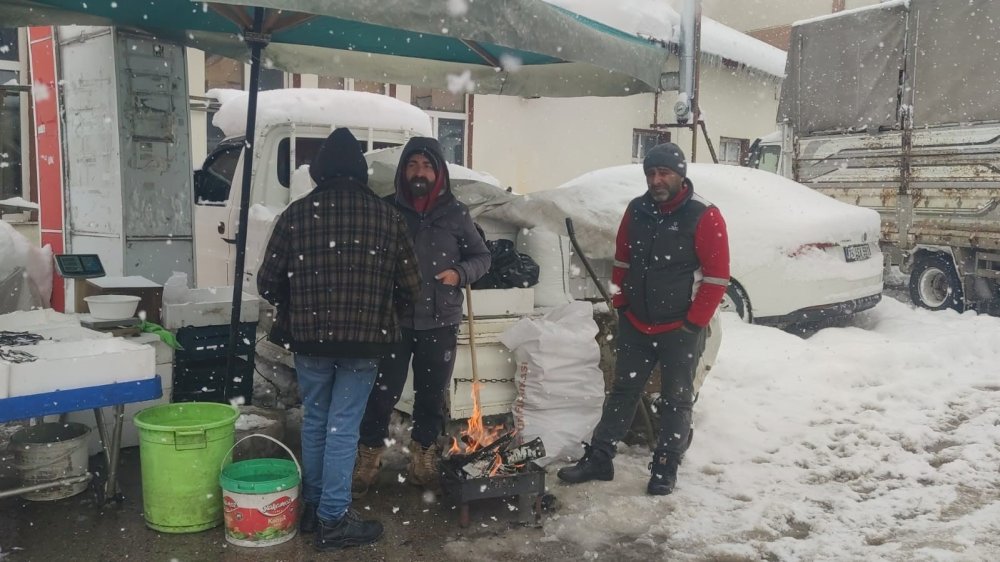 Erzurum'da kar hayatı felç etti