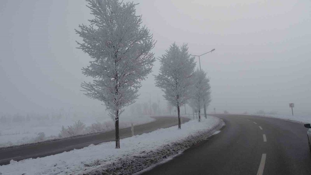 Erzurum’da termometreler -18’i gösterdi