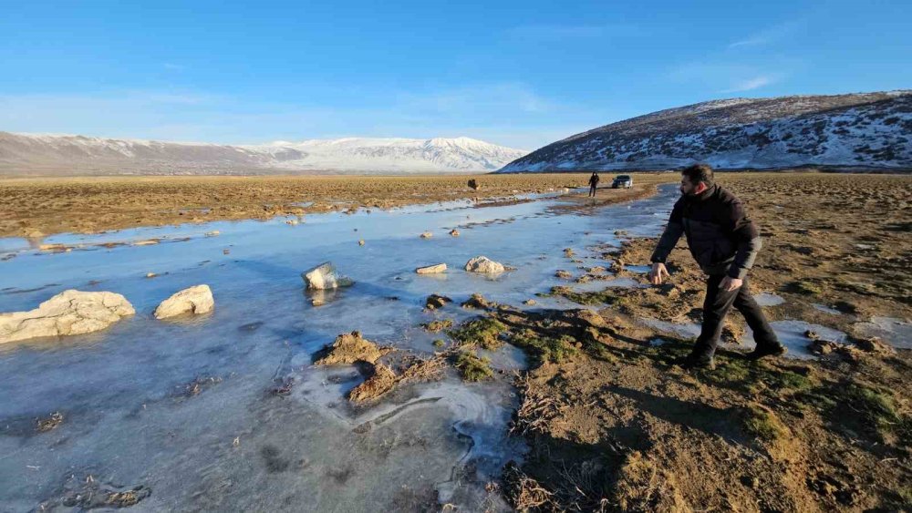 Bitlis’te Sibirya soğukları: Göller ve göletler buz tuttu