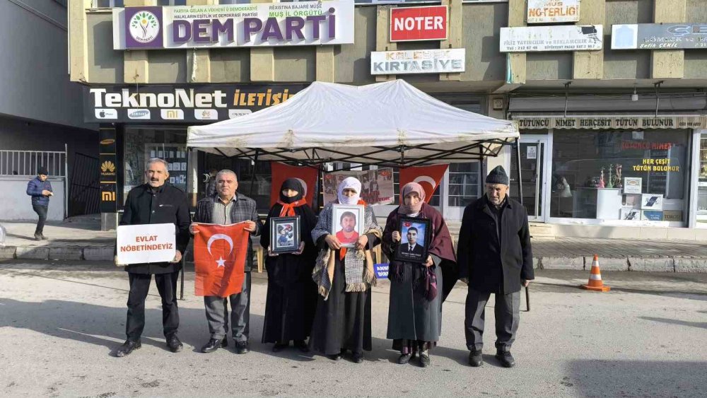 Muş'ta acılı ailelerin evlat nöbeti 176. haftasında devam ediyor